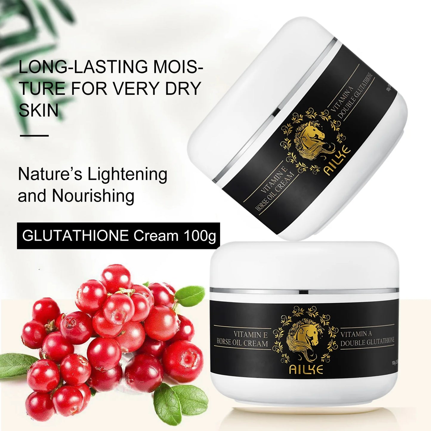 AILKE Natural Lightening And Nourishing Cream,For Normal To Dry Skin,Face And Body Use,Women Skin Glowing Daily Body Cream