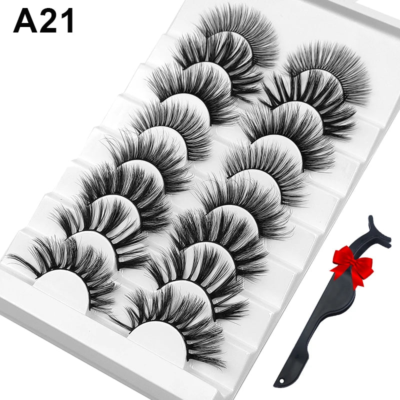 Dramatic Volume 3D Mink Fake Eyelashes 5D Curelty Free Vegan Dense Fluffy False Eye Lashes Silk Cat Eye Cilias