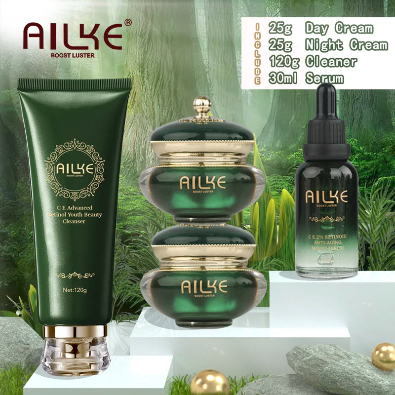 AILKE Retinol Glowing Anti-age Cream, Suitable For Black And Dark & Brown Skin, Brighten Skin Tone, Regenerate Cell Skin Care