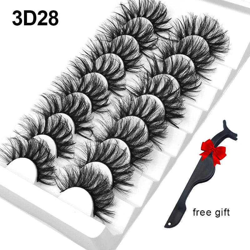 Dramatic Volume 3D Mink Fake Eyelashes 5D Curelty Free Vegan Dense Fluffy False Eye Lashes Silk Cat Eye Cilias