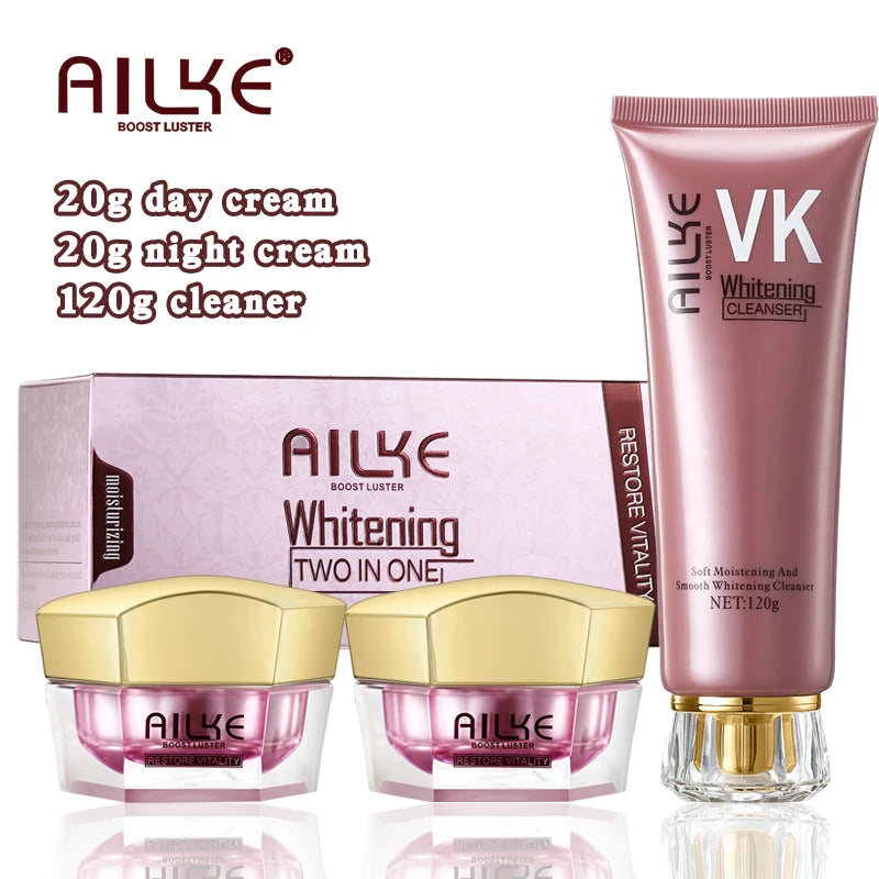 AILKE Lightening Cream, Antioxidant, Glowing, Hydrating, Suitable For Black, Dark Skin, Repair Face Cream for All Skin Types