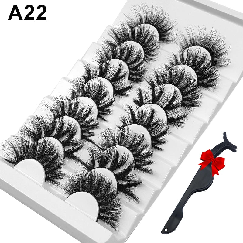 Dramatic Volume 3D Mink Fake Eyelashes 5D Curelty Free Vegan Dense Fluffy False Eye Lashes Silk Cat Eye Cilias