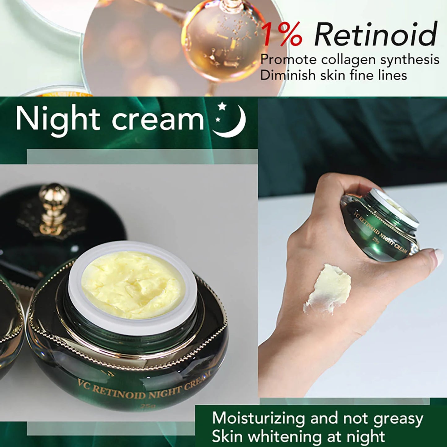 AILKE Retinol Glowing Anti-age Cream, Suitable For Black And Dark & Brown Skin, Brighten Skin Tone, Regenerate Cell Skin Care