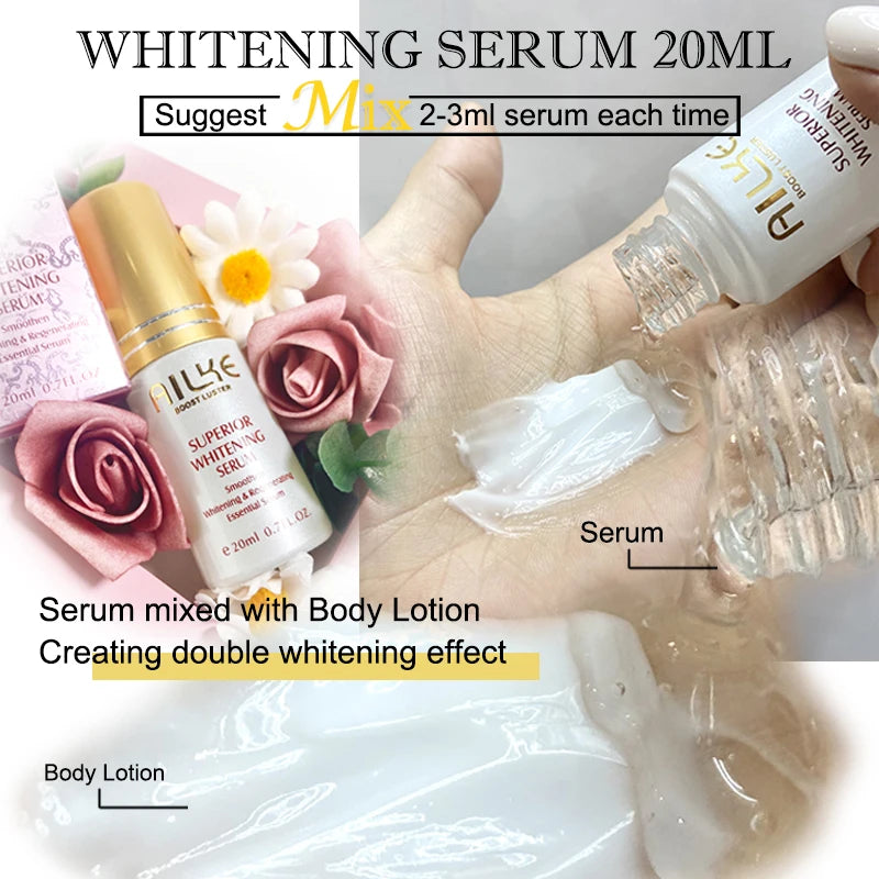 AILKE Whitening Skin Care Cream, Lightening Lotion, Remove Dark Spots With Glutathion, Shea Butter, Moisturizing Body Cream