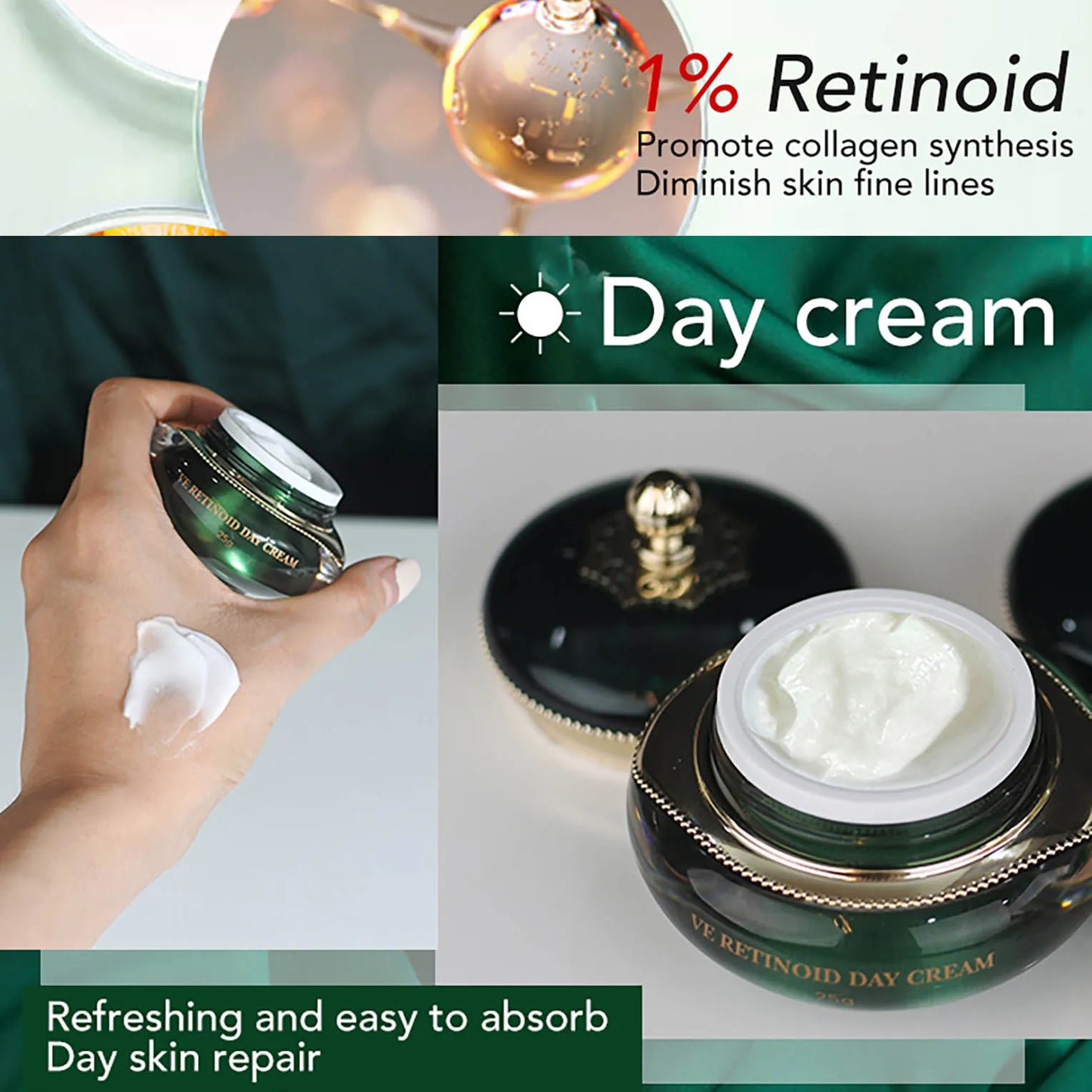 AILKE Retinol Glowing Anti-age Cream, Suitable For Black And Dark & Brown Skin, Brighten Skin Tone, Regenerate Cell Skin Care