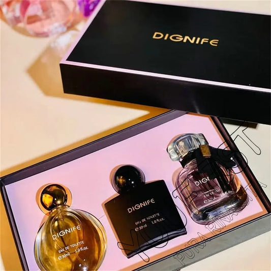 High Quality Perfume Women 90ml Original Dames Parfum Femme Floral Fruity Scent Body Spray Perfumes De Mujer Gift Box 3pcs Set