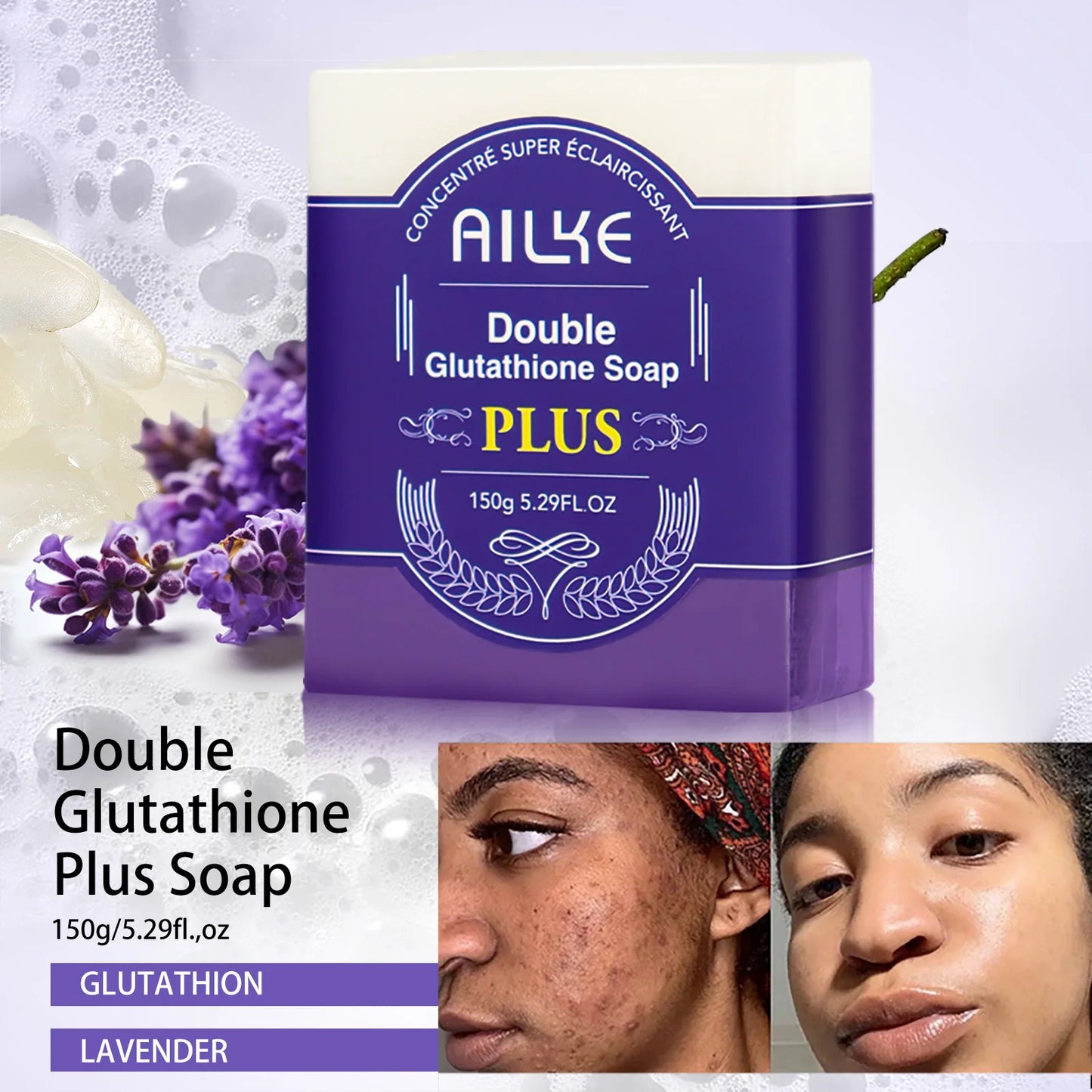 AILKE Glutathione Bleaching Cream, Advanced Lightening Lotion, Glowing Cream For Inner Thighs, Bikini Area Underarms, Natural