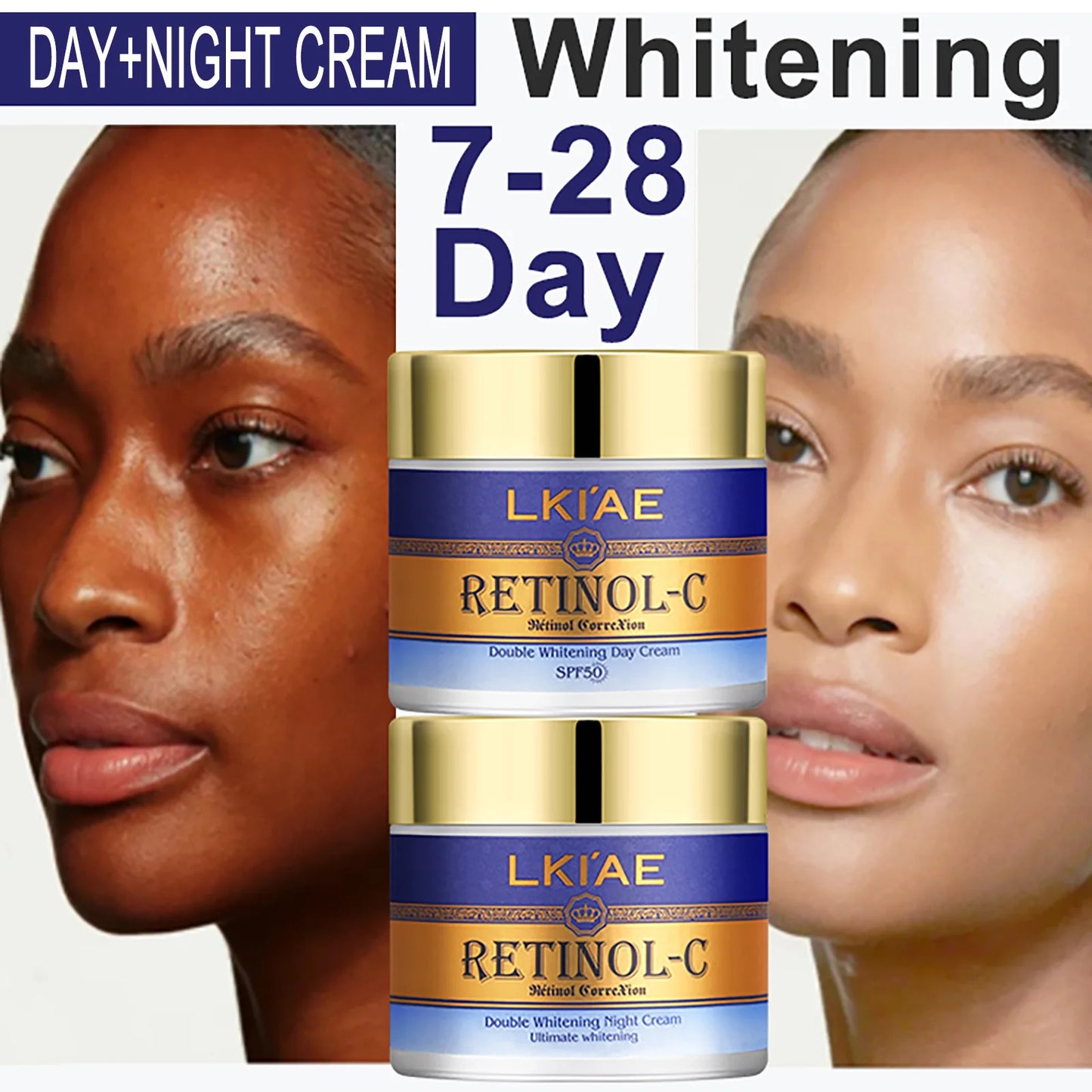 ULTIMATE LIGHTENING MOISTURIZING SPF50 PROTECTS AGAINST UV RAYS FACE CREAM 2 IN 1 SET