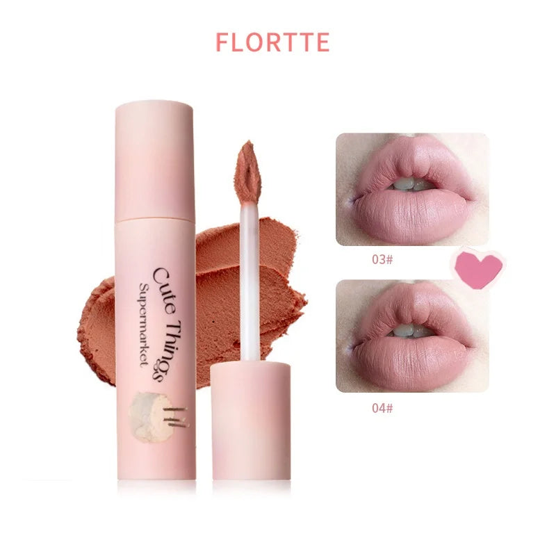 FLORTTE Meria Lipstick Cream Daily Lip Base Mud Glaze Floria Matte Concealer Cover Lip Color Natural