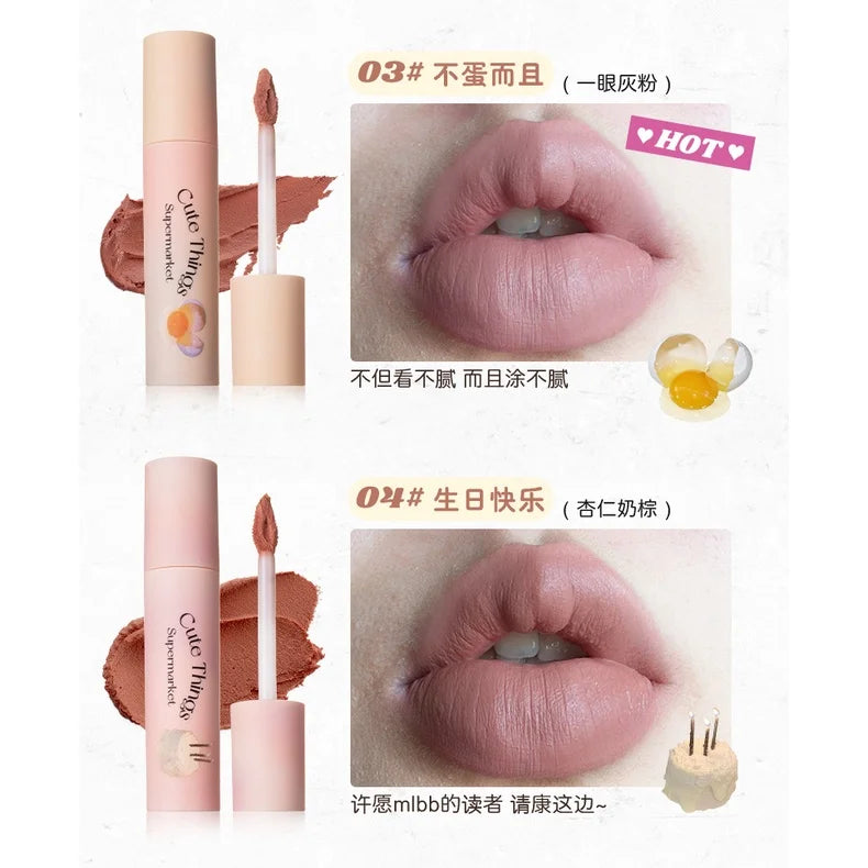 FLORTTE Meria Lipstick Cream Daily Lip Base Mud Glaze Floria Matte Concealer Cover Lip Color Natural