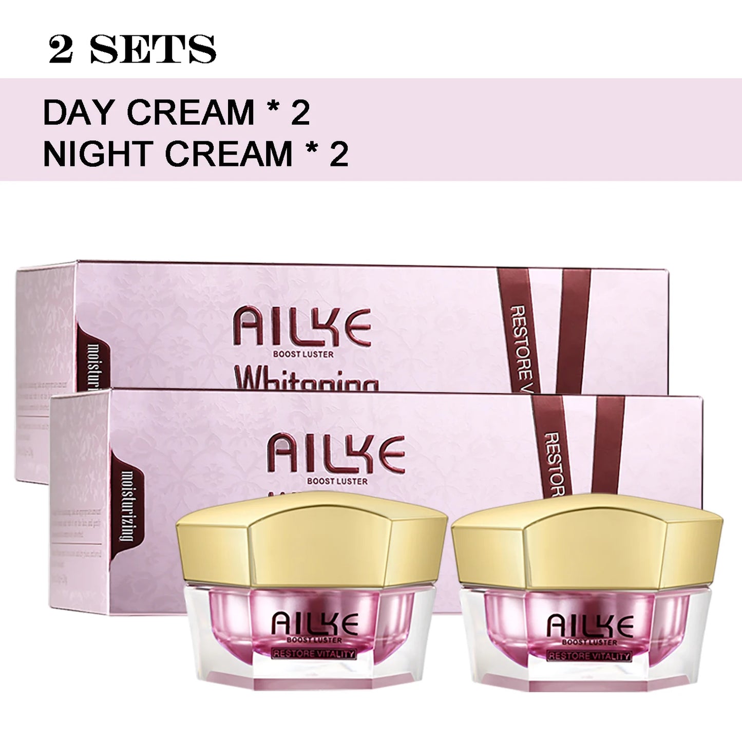 AILKE Lightening Cream, Antioxidant, Glowing, Hydrating, Suitable For Black, Dark Skin, Repair Face Cream for All Skin Types