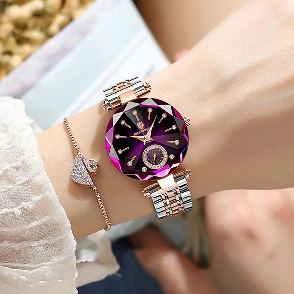 POEDAGAR Luxury Elegant Ladies Wristwatch Waterproof Stainless Steel Watch for Woman Simple Casual Dress Women's Quartz Watches