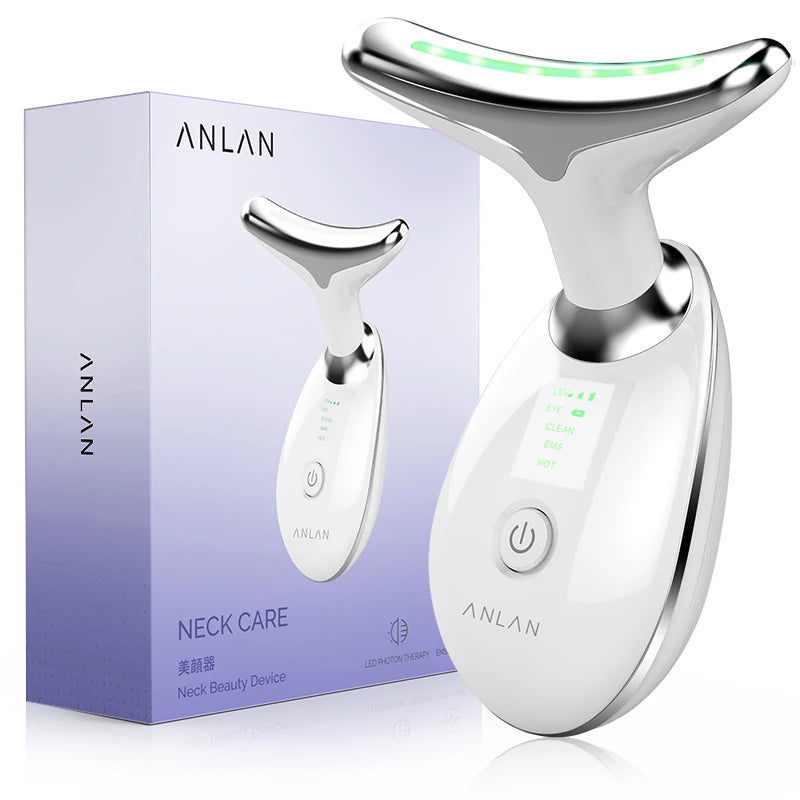 ANLAN Neck Face Beauty Device EMS Facial Neck Lifting 3 Colors Light Skincare Skin Tighten Reduce Double Chin Skin Care Tools