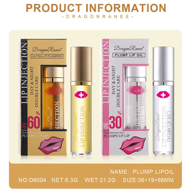 Volumising Lip Plumper Oil Lip Enhancer Lip Gloss Plumping Serum Moisturizing Anti-Wrinkle Lipstick Sexy Lip Care Makeup