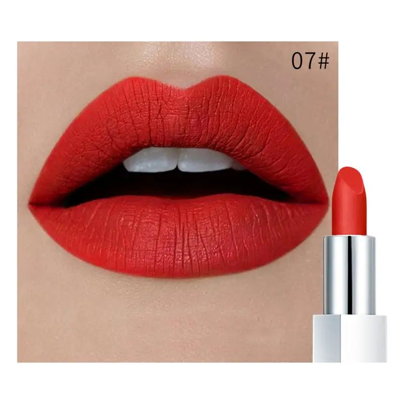 Pudaier Waterproof Matt Lipstick Pumpkin Color Eat Earth Rich Vitamin E Moisturizing  labiales matte maquiagem