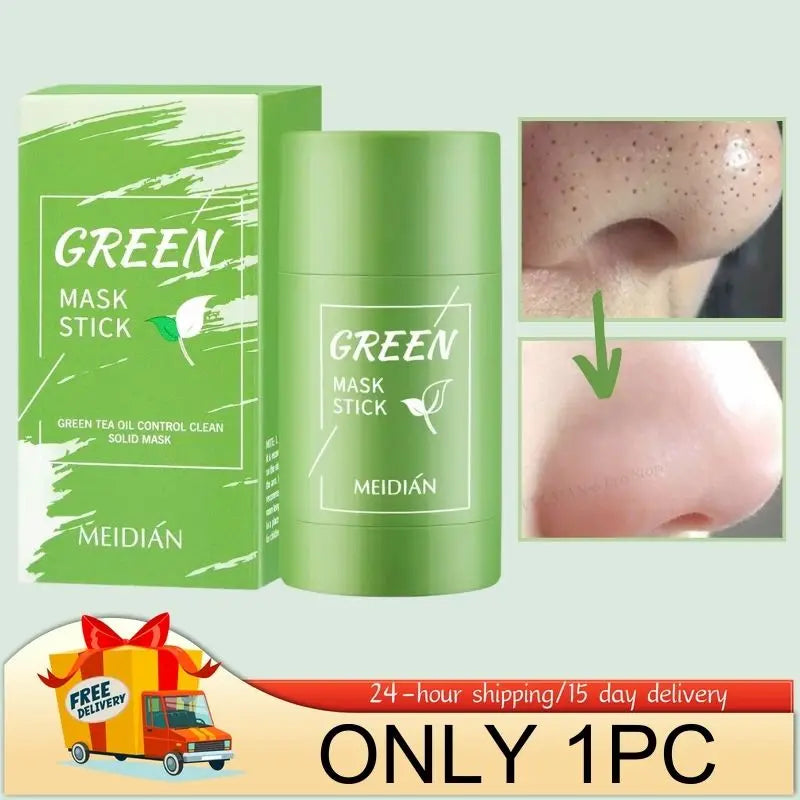 40ml Remove Blackhead Green Tea Solid Mask Clean Stick Mask Facial Dispel Acne Blemish Shrink Pores Korean Skin Care Multipack