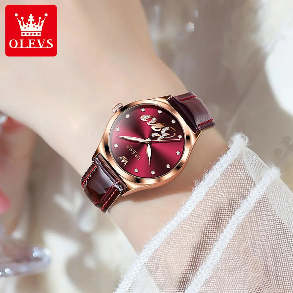 OLEVS Brand Fashionable Waterproof Luminous WOMEN'S Quartz Watch 5581