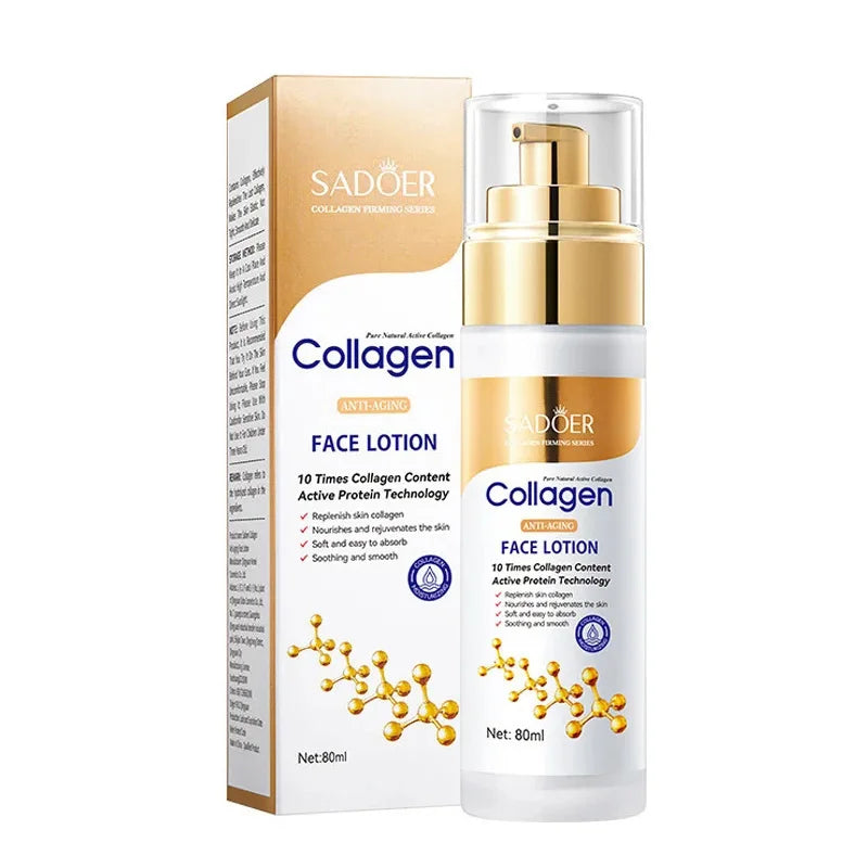 SADOER Collagen Facial Serum Face Lotion Moisturizing Face Emulsion Oil Control Water Replenishment Refreshing Facial Essence