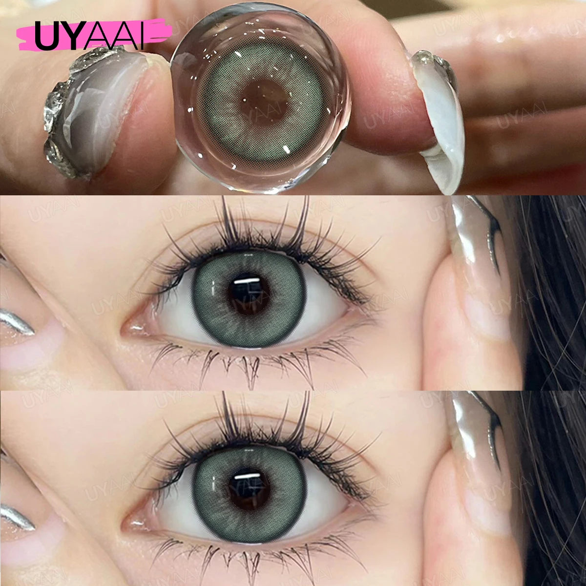 UYAAI 1 Pair Blue Eye Color Lenses Natural Green Eye Contacts High Quality Colored Pupils for Eyes Natural Fashion Lenses