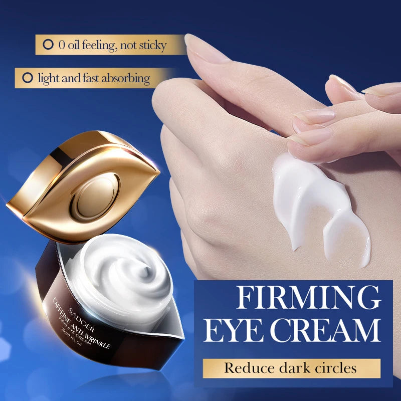 SADOER Caffeine Eye Cream Anti Dark Circles Eyes Bags Remover Firming Moisturizing Eye Creams Beauty Eyes Skin Care Products