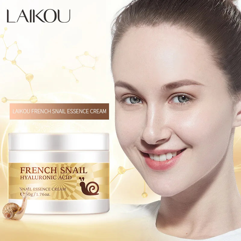 LAIKOU 25/50g Women Facial Snail Day Cream Collagen Moisturizing Skin Hydrate Korea Face Skin Care