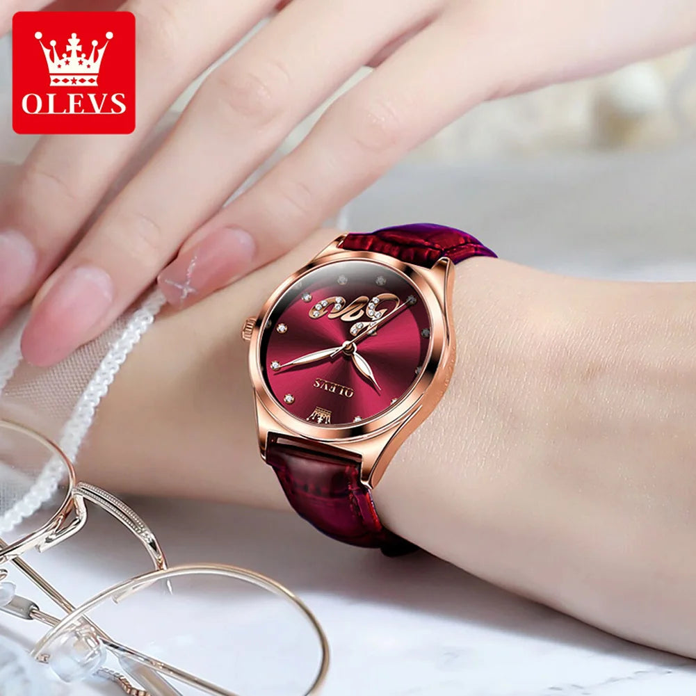 OLEVS Brand Fashionable Waterproof Luminous WOMEN'S Quartz Watch 5581