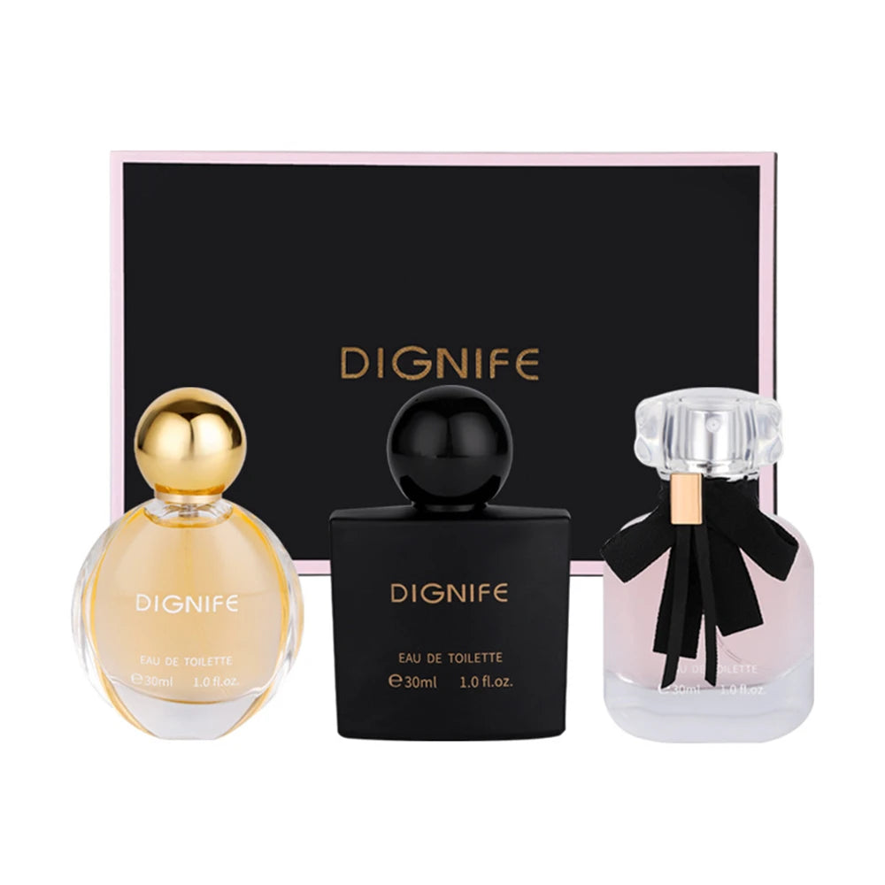 High Quality Perfume Women 90ml Original Dames Parfum Femme Floral Fruity Scent Body Spray Perfumes De Mujer Gift Box 3pcs Set