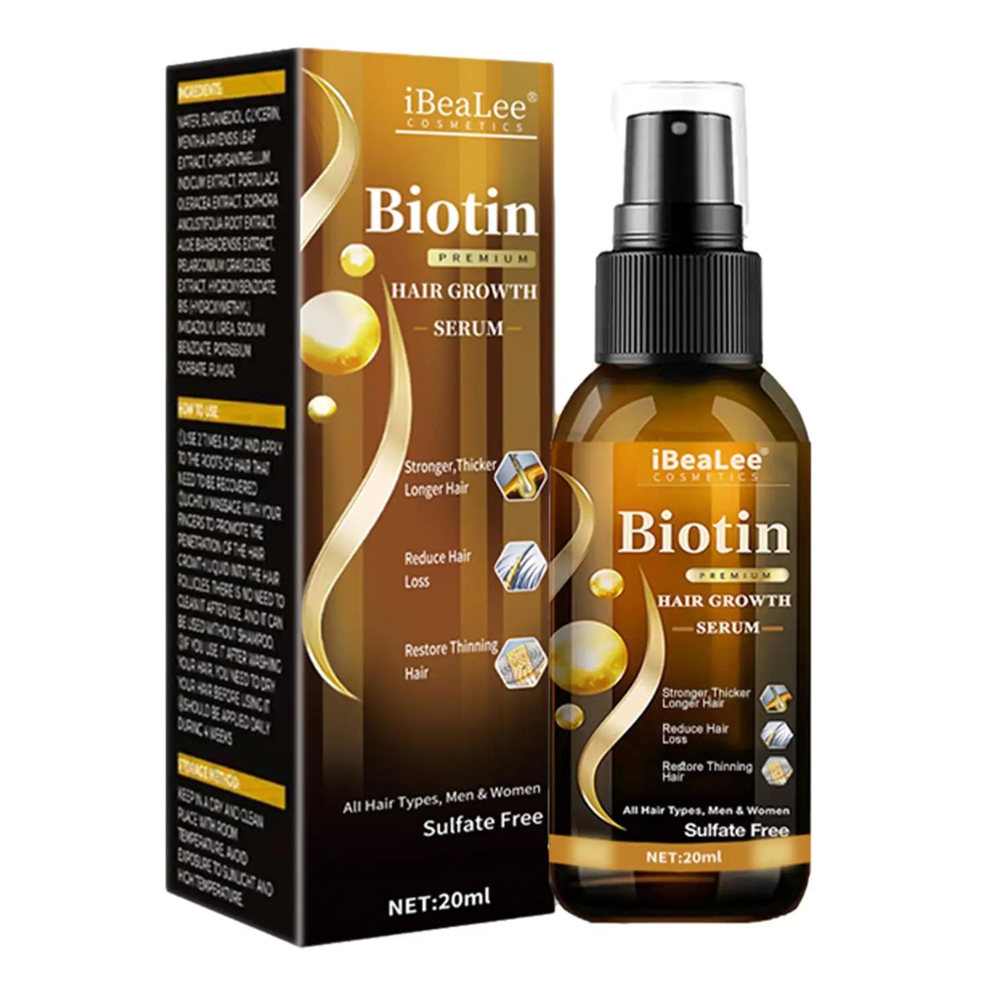 Biotin Hair Repair For Man Women For Hair Weak Oil Scalp Repair Serum Spray Thicken Hair Serums For Promoting Healthier 20ml