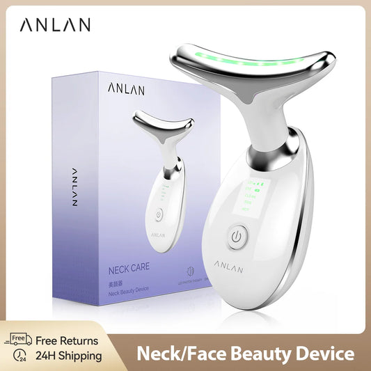 ANLAN Neck Face Beauty Device EMS Facial Neck Lifting 3 Colors Light Skincare Skin Tighten Reduce Double Chin Skin Care Tools