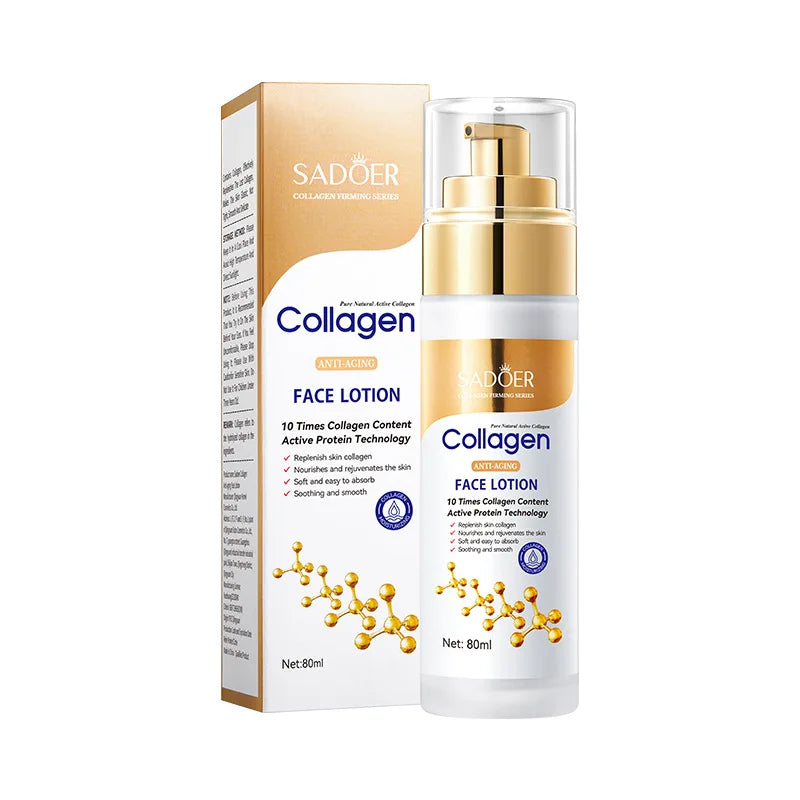 SADOER Collagen Facial Serum Face Lotion Moisturizing Face Emulsion Oil Control Water Replenishment Refreshing Facial Essence