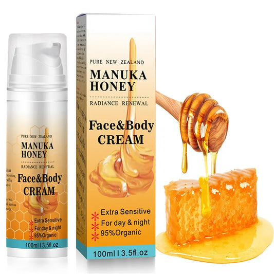 Manuka Honey Cream Moisturizer for Dry Skin Sensitive Skin Soothing & Redness Relief Face Cream for Body Moisturizer Whitening