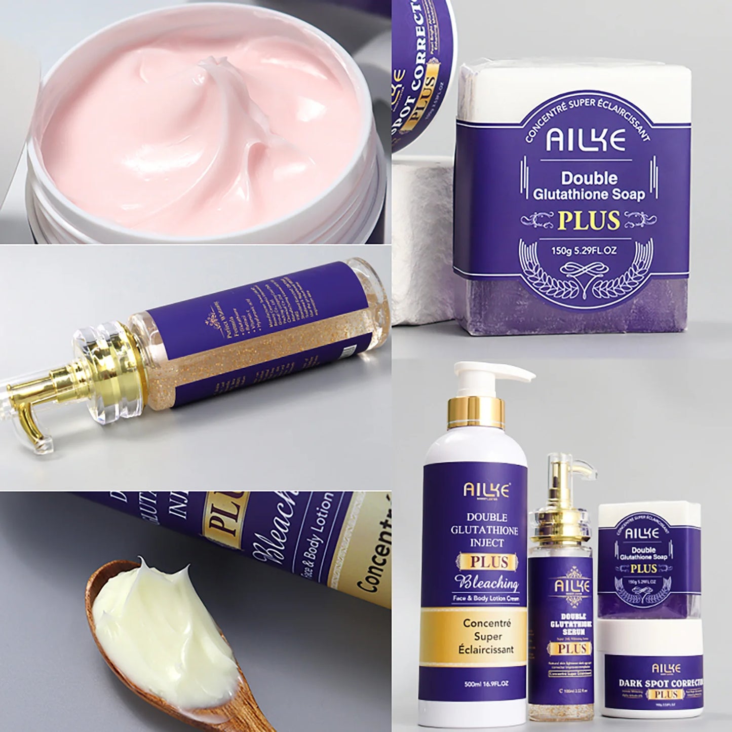 AILKE Glutathione Bleaching Cream, Advanced Lightening Lotion, Glowing Cream For Inner Thighs, Bikini Area Underarms, Natural