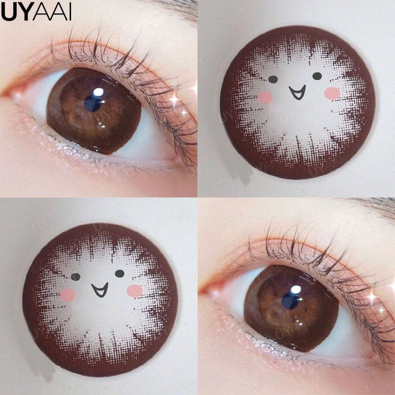 UYAAI 15mm Big Diameter Black Lenses 14.5mm Lenses  Colored Contact Lenses for Eyes Big Eye Lenses Natural Look Lenses