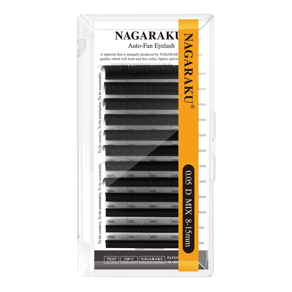 NAGARAKU Fast Shipping Easy Fan Auto Eyelash Extension Supplies Handing Making Fast Bloom Flowering Pre-bonded Lashes Volume