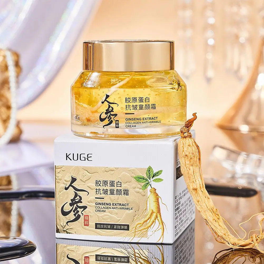 50g Gold Ginseng Face Cream Polypeptide Moisturizing Niacinamide Facial Serum For Skin Care Cream 24k Gold Ginseng Serum ho S4N0